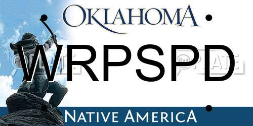 WRPSPD Oklahoma License Plate