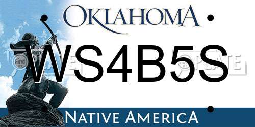 WS4B5S Oklahoma License Plate