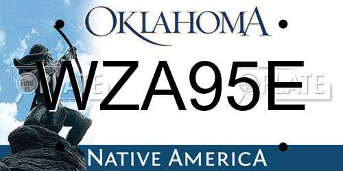 WZA95E Oklahoma License Plate