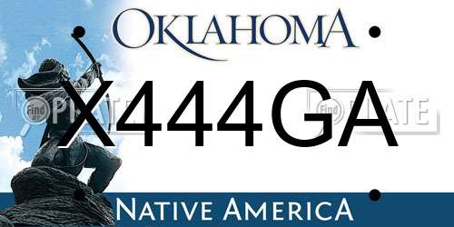 X444GA Oklahoma License Plate