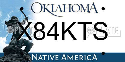 X84KTS Oklahoma License Plate