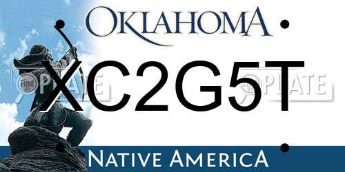 XC2G5T Oklahoma License Plate