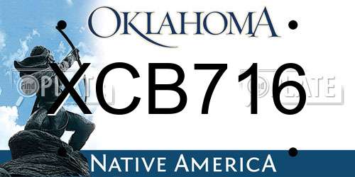 XCB716 Oklahoma License Plate