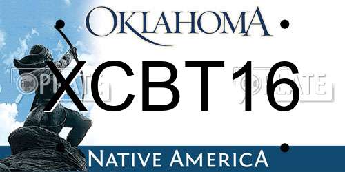 XCBT16 Oklahoma License Plate