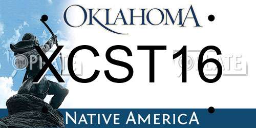 XCST16 Oklahoma License Plate
