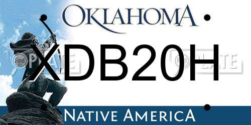 XDB20H Oklahoma License Plate