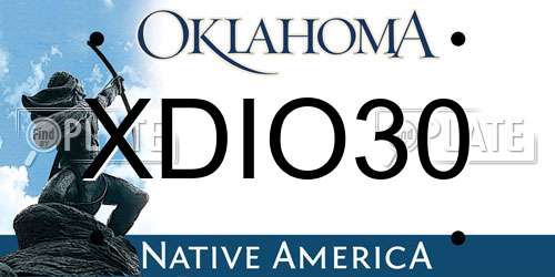 XDIO30 Oklahoma License Plate