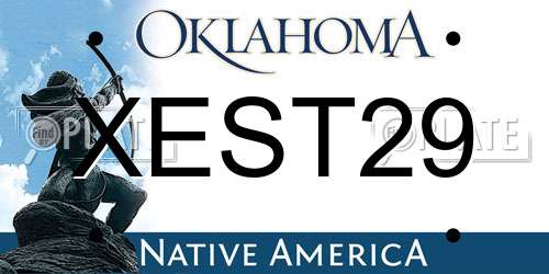 XEST29 Oklahoma License Plate