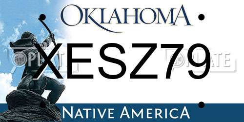 XESZ79 Oklahoma License Plate