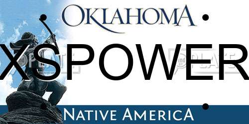XSPOWER Oklahoma License Plate