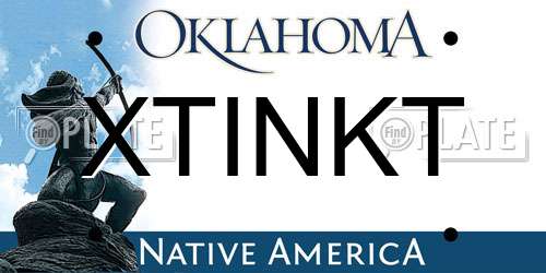 XTINKT Oklahoma License Plate
