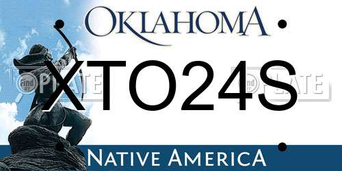 XTO24S Oklahoma License Plate