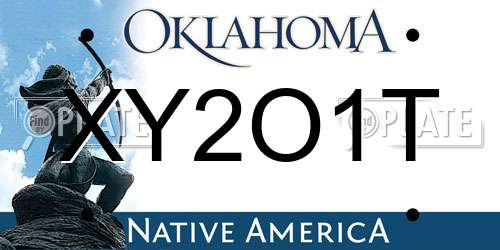 XY2O1T Oklahoma License Plate