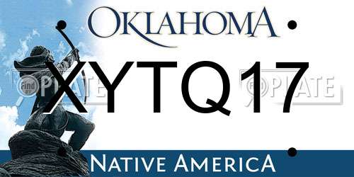XYTQ17 Oklahoma License Plate