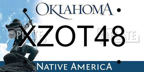 XZOT48 Oklahoma License Plate