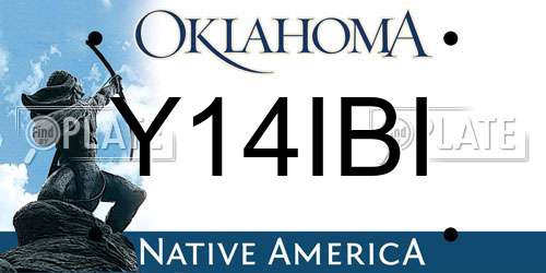 Y14IBI Oklahoma License Plate