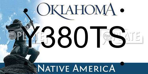 Y380TS Oklahoma License Plate
