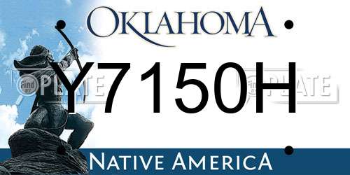Y7150H Oklahoma License Plate