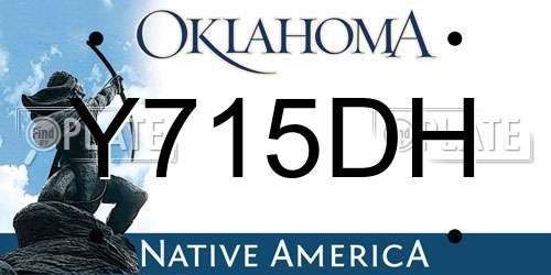 Y715DH Oklahoma License Plate