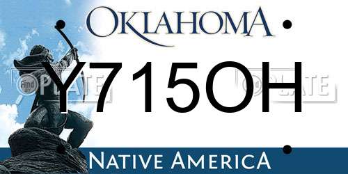 Y715OH Oklahoma License Plate