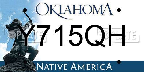 Y715QH Oklahoma License Plate
