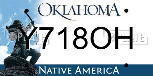 Y718OH Oklahoma License Plate