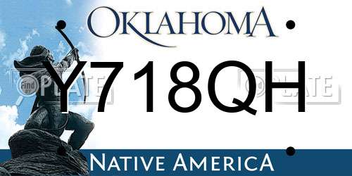 Y718QH Oklahoma License Plate