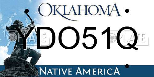 YDO51Q Oklahoma License Plate