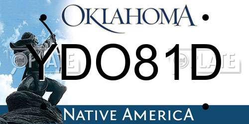 YDO81D Oklahoma License Plate