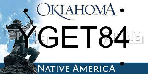 YGET84 Oklahoma License Plate