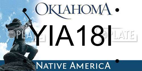 YIA18I Oklahoma License Plate