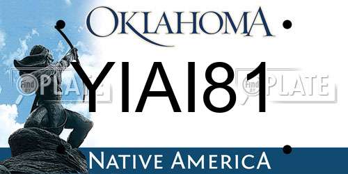 YIAI81 Oklahoma License Plate
