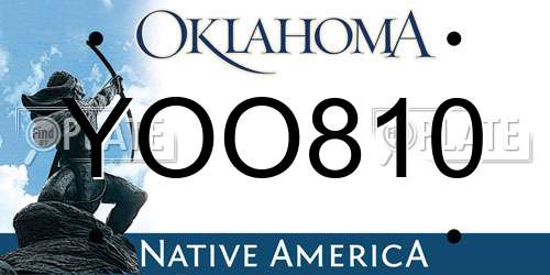 YOO810 Oklahoma License Plate