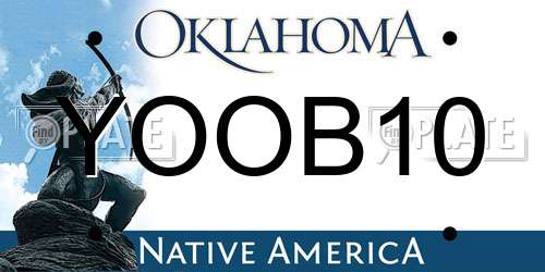 YOOB10 Oklahoma License Plate