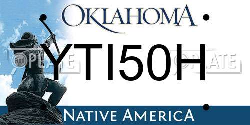 YTI50H Oklahoma License Plate
