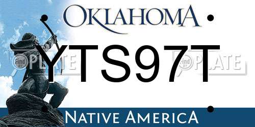 YTS97T Oklahoma License Plate