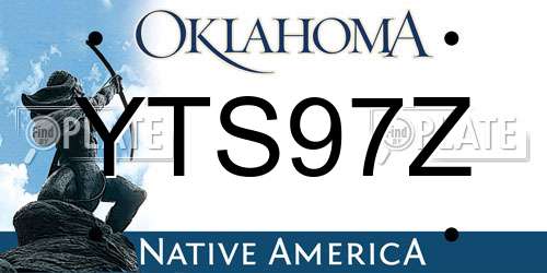 YTS97Z Oklahoma License Plate