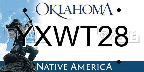 YXWT28 Oklahoma License Plate