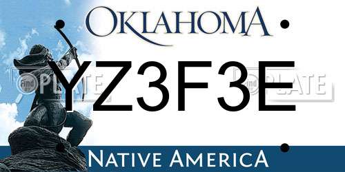 YZ3F3E Oklahoma License Plate