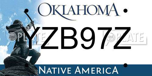 YZB97Z Oklahoma License Plate