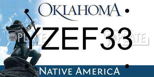 YZEF33 Oklahoma License Plate