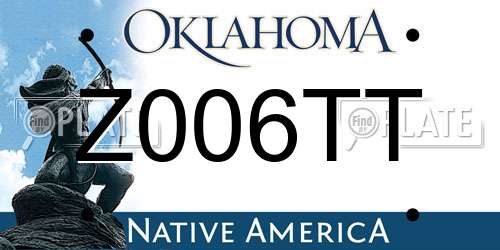 Z006TT Oklahoma License Plate