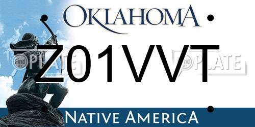 Z01VVT Oklahoma License Plate