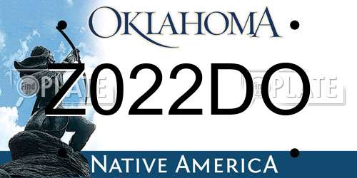Z022DO Oklahoma License Plate
