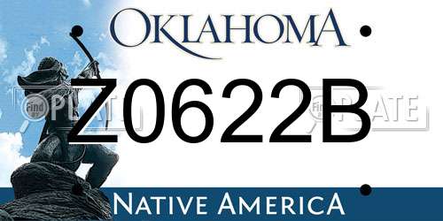 Z0622B Oklahoma License Plate