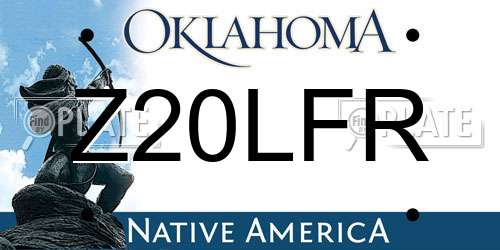 Z20LFR Oklahoma License Plate