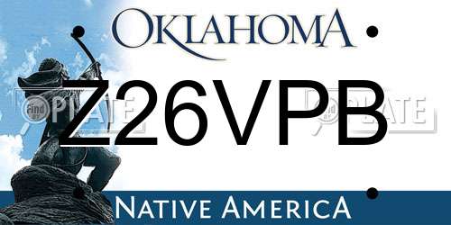 Z26VPB Oklahoma License Plate