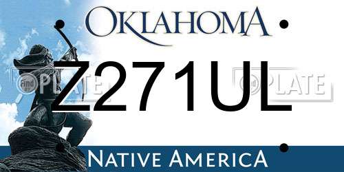 Z271UL Oklahoma License Plate