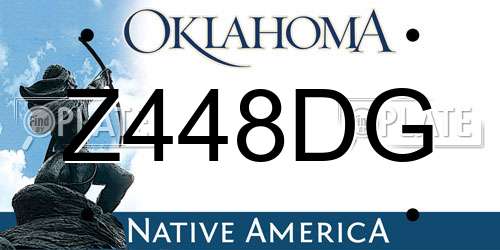 Z448DG Oklahoma License Plate