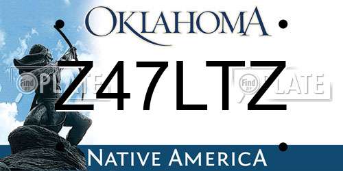 Z47LTZ Oklahoma License Plate